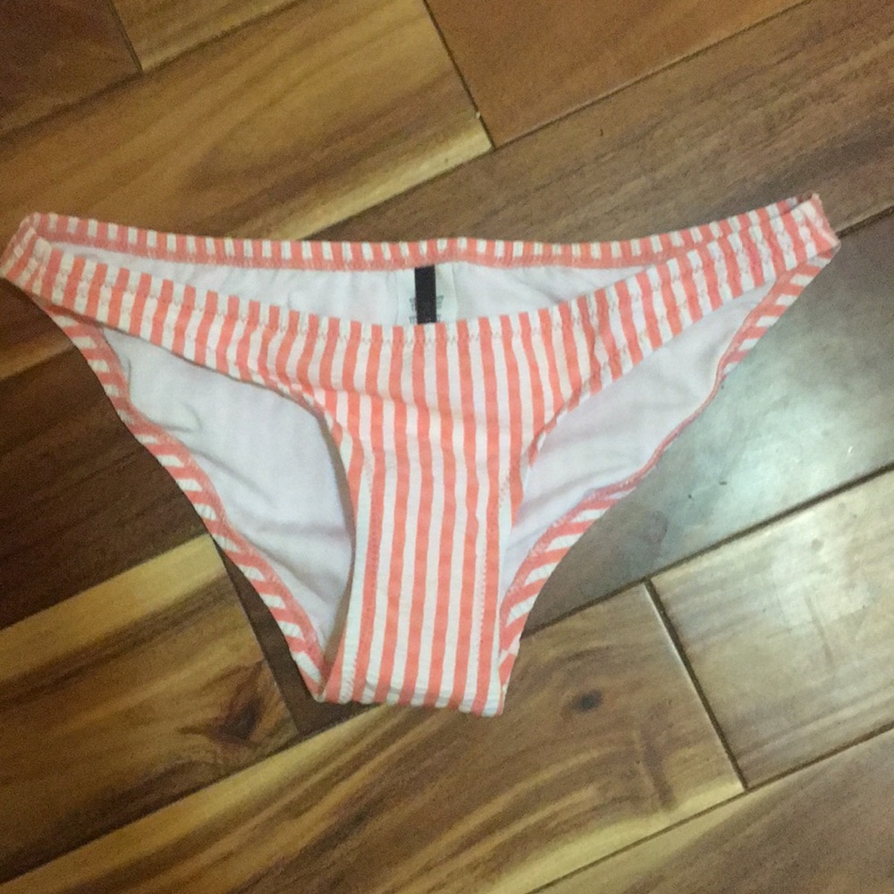 NWT J crew peach striped bikini bottoms!